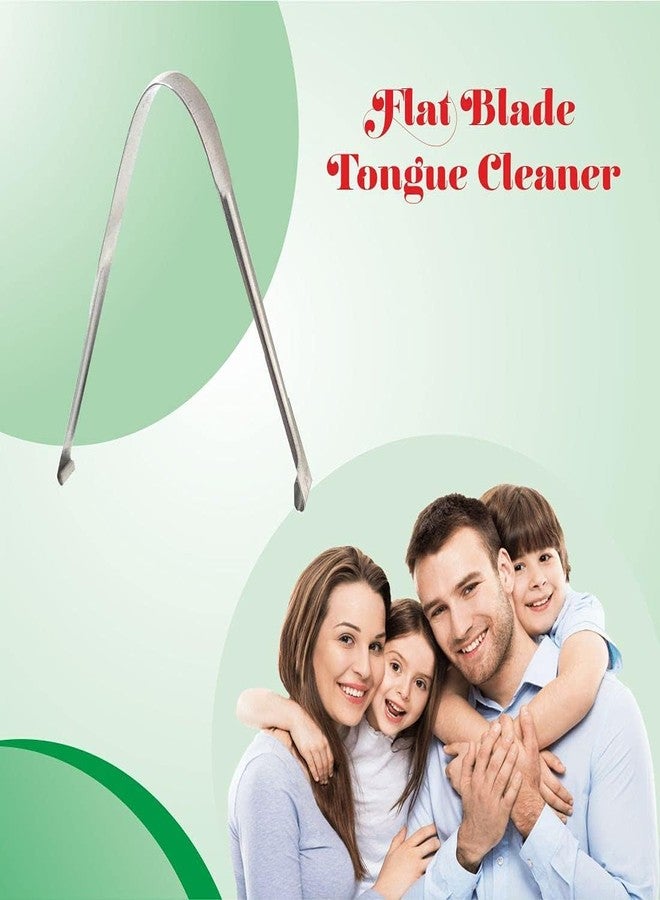 FLASHFOX Stainless Steel Tongue Cleaner for Adults | Flat Design Tongue Scraper for Oral Hygiene | Metal Tongue Cleaner for Fresh Breath â€“ Pack of 3 - Image 5